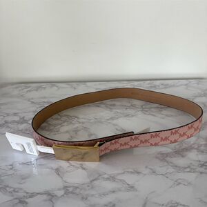 Michael Kors Women's Pink Reversible Logo Belt Medium New with‎ Tags